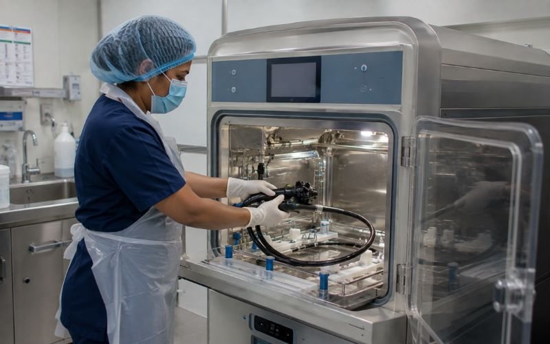 Automated endoscope reprocessor using peracetic acid sterilant in Nigeria and Kenya hospital