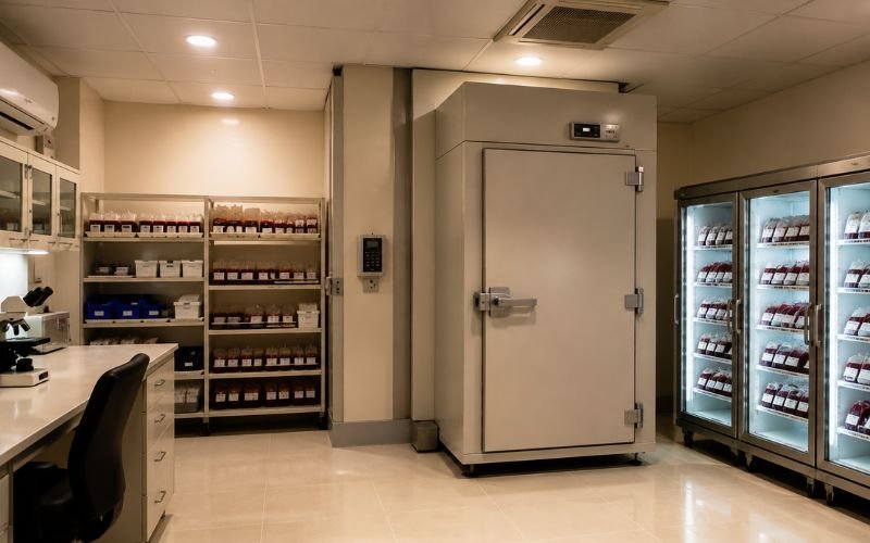 Heavy duty blood bank refrigerator for hospital labs in Nigeria and Kenya