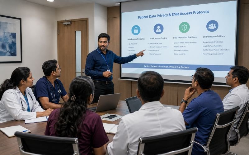 Indian IT specialist training hospital doctors on EMR data security and access
