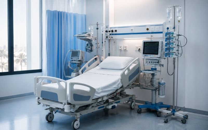 Electric ICU &amp; OT Furniture with monitoring equipment in Nigeria and Kenya hospital ICU