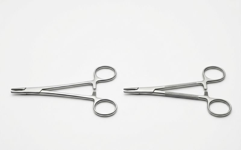 Comparison of textured and smooth surgical tools grip handles